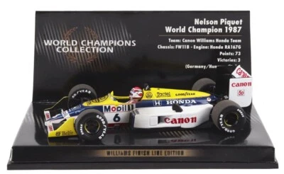 Minichamps Williams FW11B #6 1987 - Nelson Piquet Dirty Version  1/43 Scale - Image 1 of 4