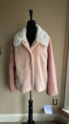 Chaqueta, piel sintética, L, rosa múltiple, cierre frontal con botones, bolsillos delanteros, ¡NUEVA! Foto 1 de 4