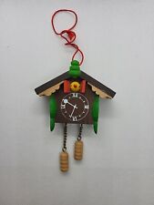Handmade Wood Cuckoo Clock Ornament Erzgebirge Christian Ulbricht Germany