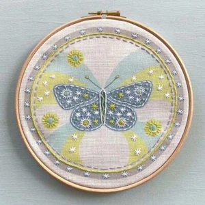 Starshine Design Pretty Blue Butterfly Hand Embroidery Kit - Perfect For Beginne - Picture 1 of 2