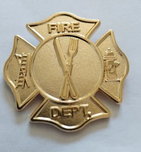 CUCHILLO Y PASADOR DE TENEDOR DE CHEF DEPARTAMENTO DE BOMBEROS FD - Imagen 1 de 1