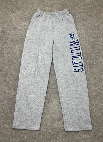 Villanova Wildcats Sweatpants Champion Mens Small Gray Pockets Spell Out Logo Cover