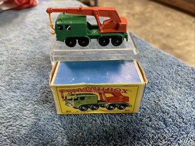 Vintage Lesney MATCHBOX #30 - 8-Wheel Crane - Original Box MINT CONDITION Truck - Image 1 of 4