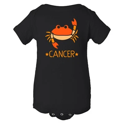 Cartoon ASTROLOGY Cancer - Cute Crab Birthday Horoscope Infant Creeper Bodysuit - Image 1 of 4