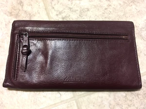Lote de bolsillos de almacenamiento billetera vintage MUNDI de cuero genuino suave para mujer - Imagen 1 de 4