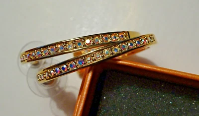 "The London Collection" Creolen vergoldet mit funkelnden Zirkonen - Bild 1 von 4