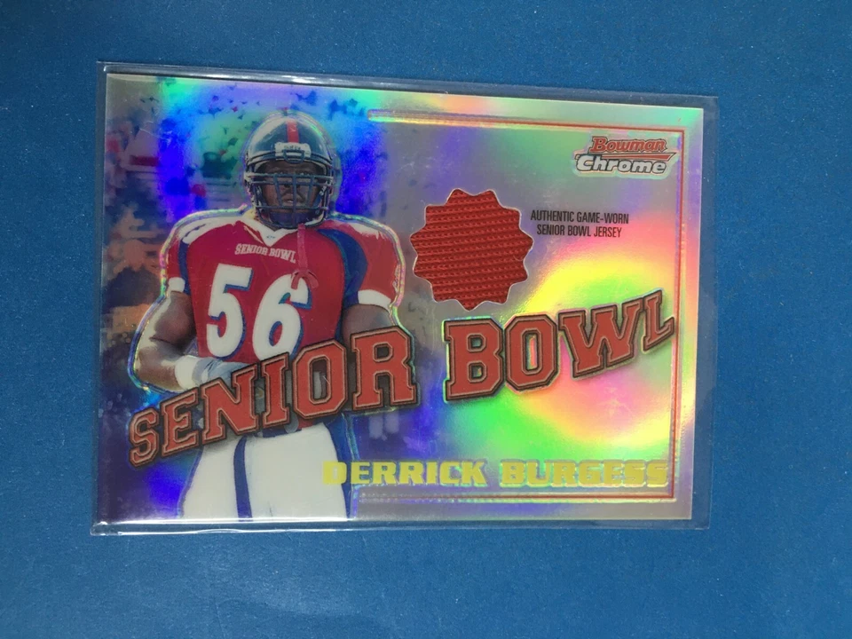 F145,973  2001 Bowman Chrome Rookie Relics #BCRDBU Derrick Burgess - Image 1 of 1
