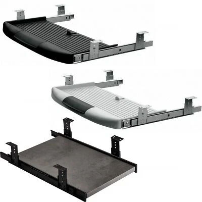 Tastaturauszug Computertisch Grau / Schwarz Tastatur Büro Keyboardauszug SOTECH