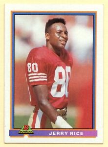 1991 Bowman Jerry Rice football card #470 San Francisco 49ers HOF