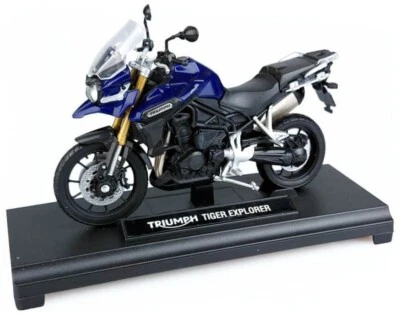 Welly Triumph Tiger Explorer Motorbike Diecast Model Scale 1:18 Free P&P New  - Image 1 of 4