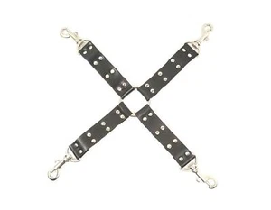MicheleX MXB391 Estrella de Cuero Real 4 Correas 4 Broches Clips (10 cm x 2,2 cm por Correa - Imagen 1 de 2