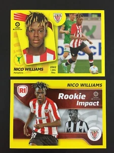 Nico Williams Rookie RC Lot 2 Sticker Panini La Liga Este 2021 2022 (21-22) - Picture 1 of 3