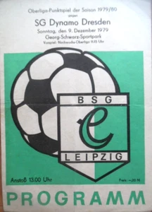 Chemie Leipzig - Dynamo Dresden 9.12. 1979 Fußball-Oberliga Fußballprogramm 58 - Picture 1 of 1