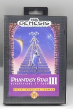 Vintage SEGA Genesis PHANTASY STAR III video game CIB complete RPG w/ POSTER !!