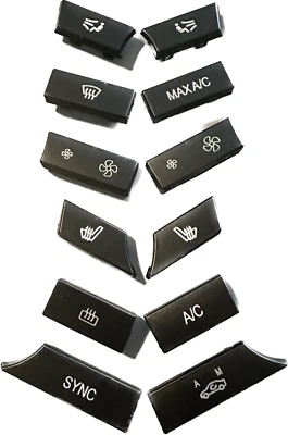 For BMW 5 6 7 F10 F01 F12 Push Button Caps A/C Climate Control Panel Set 2008-16 - Image 1 of 4