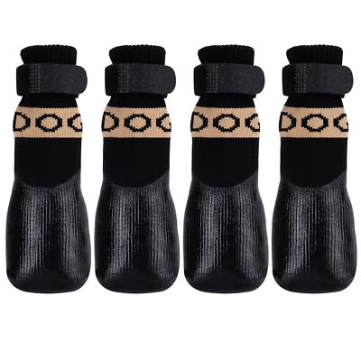 4 un. Calcetines Antideslizantes Impermeables Perro Zapatos Botas Exterior Interior Pata Protector Foto 1 de 4