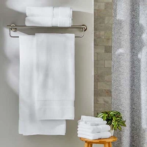 Better Homes & Gardens Signature Soft Solid 6 Piece Towel Set,Arctic White - Picture 1 of 6