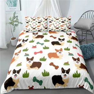 Simple Mainstream Display Dog 3D Quilt Duvet Doona Cover Set Pillow case Print - Bild 1 von 4