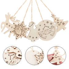  Christmas Party Supplies Wooden Pendant Decoration Fireplace