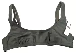 J crew women's heritage scoopneck Sz s rustic willow green Bikini Top Swim Beach - Picture 1 of 4