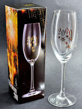 Spiegelau Champagner Glas 2000 Motiv 2000 Feuerwerk und drei Strass Steinchen