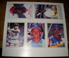 1990 SCD POCKET PRICE GUIDE UNCUT CARD SHEET TONY GWYNN CAL RIPKEN JR ERIC DAVIS