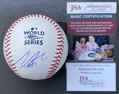 Craig Biggio Signed 2022 World Series Baseball Autographed Astros JSA COA - Image 1 of 4