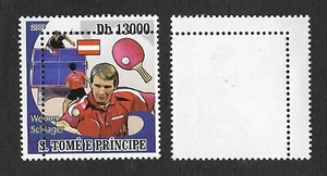 JR1) Saint Thomas Table Tennis Ping Pong Werner Schlager Austria Error Proof MNH - Picture 1 of 1