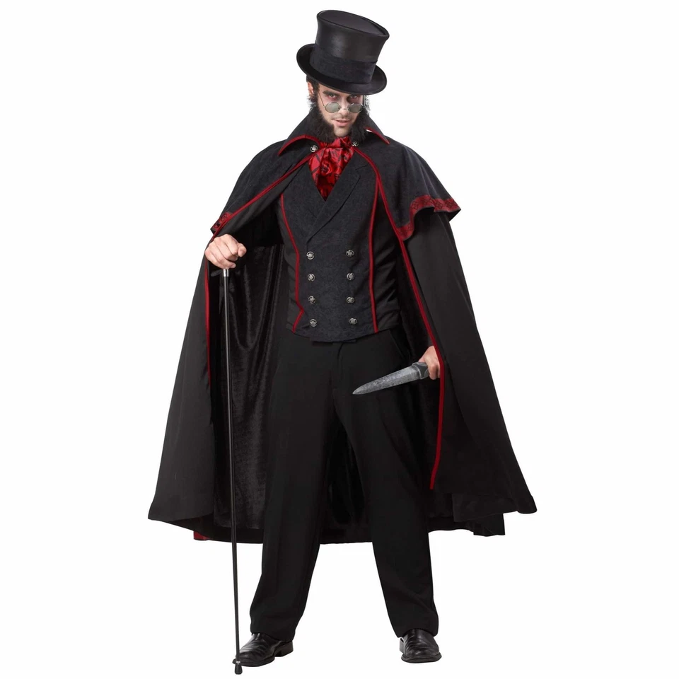 Disfraz de Jack el Destripador Victoriano Vampiro Inglés Horror Asesino Asesinato Hombre Foto 1 de 1