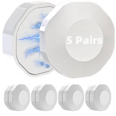 5 pares de pesos imanes para cortina de ducha inferior (blanco) Foto 1 de 4