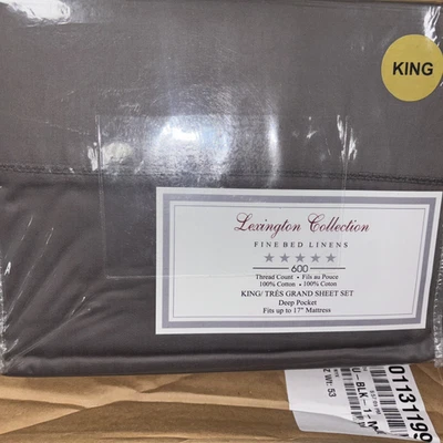 KING SHEET SET Lexington Collection 600 Thread Count 100% cotton 17inch pockets - Image 1 of 3