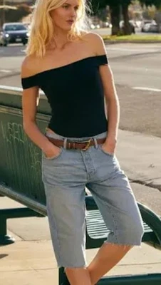 Body negro con hombros descubiertos Intimately Free People S nuevo sin etiquetas Foto 1 de 4