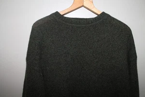 Jos A Banks Wool Crewneck Sweater XL Green Gray Flecks Preppy Ivy Style League - Picture 1 of 4