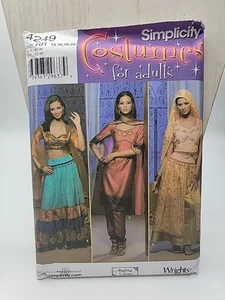 Simplicity 4249 Costume Sewing Pattern Sz 14-20 Belly Dance Gypsy Cosplay Uncut - Picture 1 of 2