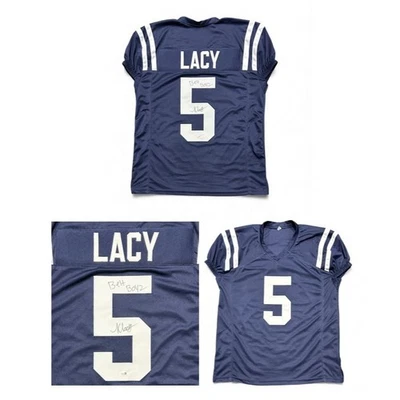 KEWAN LACY SIGNED CUSTOM BLUE JERSEY JSA BELT BOYZ - Image 1 of 4