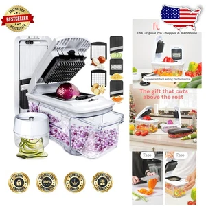 Cortador de mandolina Elite 6 en 1 cortador de frutas vegetales plástico ABS apto para lavavajillas - Imagen 1 de 11