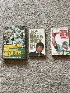 3 Vintage Joe Namath Sport Books. 1 Hardback 2 Paperback. - Picture 1 of 1