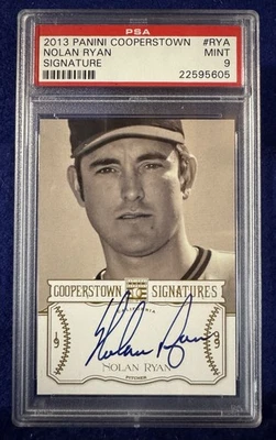 RARE 2013 PANINI PSA 9 MINT NOLAN RYAN SIGNED AUTOGRAPHED BASEBALL CARD 02/10 - Image 1 of 4