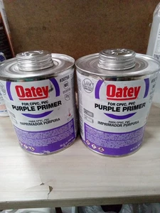 2 Pk,Oatey Purple Primer For PVC & CPVC Pipe & Fittings 32 Oz Container, 526,YB - Picture 1 of 1