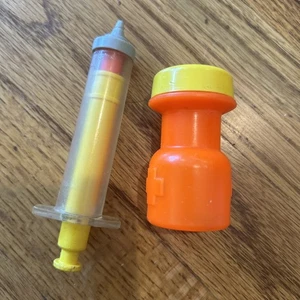 Vintage 1977 Fisher Price Medical Kit MEDICAL SHOT /LIQUID MEDICINE Replacemet - Picture 1 of 5