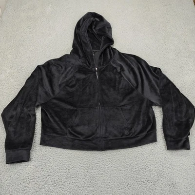 Victorias Secret Hoodie Womens Large Velour Full Zip On Point Hooded Jacket - Image 1 of 4
