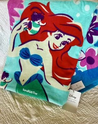 Vera Bradley DISNEY Beach Towel ARIEL FLORAL Little Mermaid SOFT Pool NWT New - Image 1 of 4