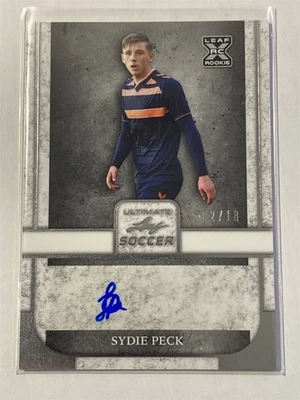 SYDIE PECK 2022 Hoja Ultimate Fútbol Plata AUTO XRC 2/18 (Z2) Foto 1 de 2