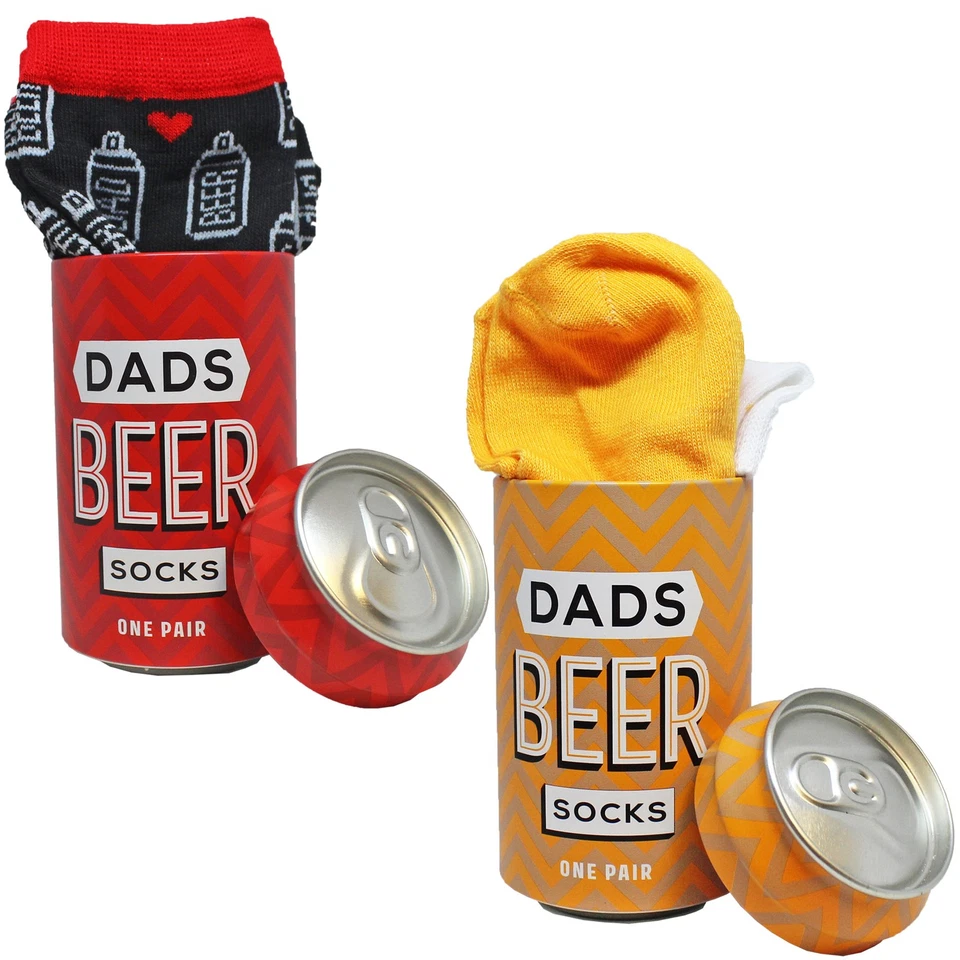 GEM IMPORTS LTD Dad's Craft Beer Socks in a Can UK 7-9 Father's Day Gift - Choose Design