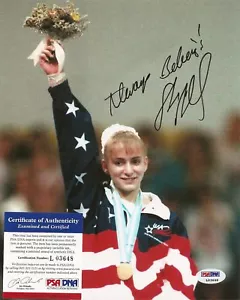 Shannon Miller Olympische Goldmedaille signiert Auto 8 x 10 Foto PSA/DNA COA - Bild 1 von 2
