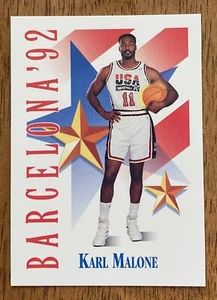 1991-92 Skybox Basketball USA Olympics KARL MALONE #535 HOF Jazz - Picture 1 of 2