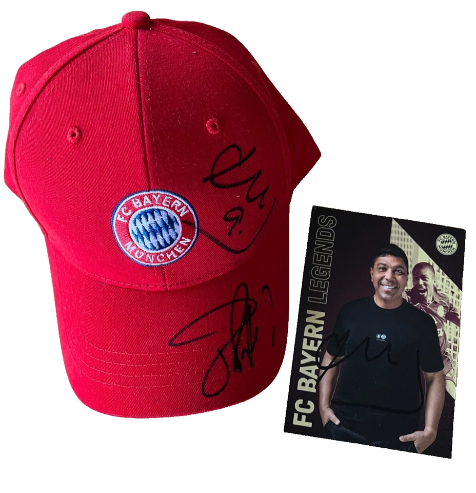 FC Bayern München Baseballcap Classic signiert & Autogramm von Giovane Elber - Bild 1 von 1