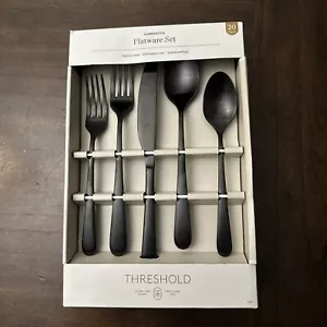 20pc Harrington Flatware Set Black - Threshold™ - Picture 1 of 4