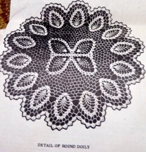 VTG 1940s Crochet Pattern DOILIES MOTIFS Pattern  - Picture 1 of 2