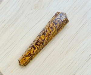 Elephant Skin Jasper Stone Calligraphy Gemstone Double Point Terminated Wand - Picture 1 of 3